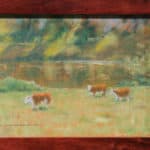 Pat Stoddard Aragon - Cows by Lake