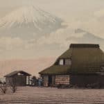 Hasui Kawase. “Mt. Fuji from Narusawa.” c. 1946-57. Ink on handmade paper.