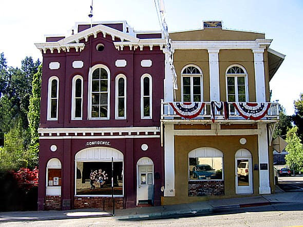 Confidence and Jane edited Confidence Hall and Emigrant Jane Buildings