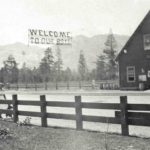 Convoy Welcome Sign in Meyers, 1919, Image Courtesy of the Celio Family