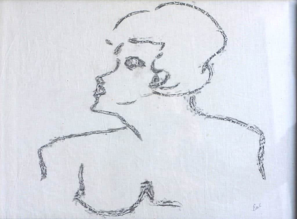 Female Bust/Nude, Jean and Phillip Earl, Wax-on-muslin rubbing, 1992, Borel (carver)