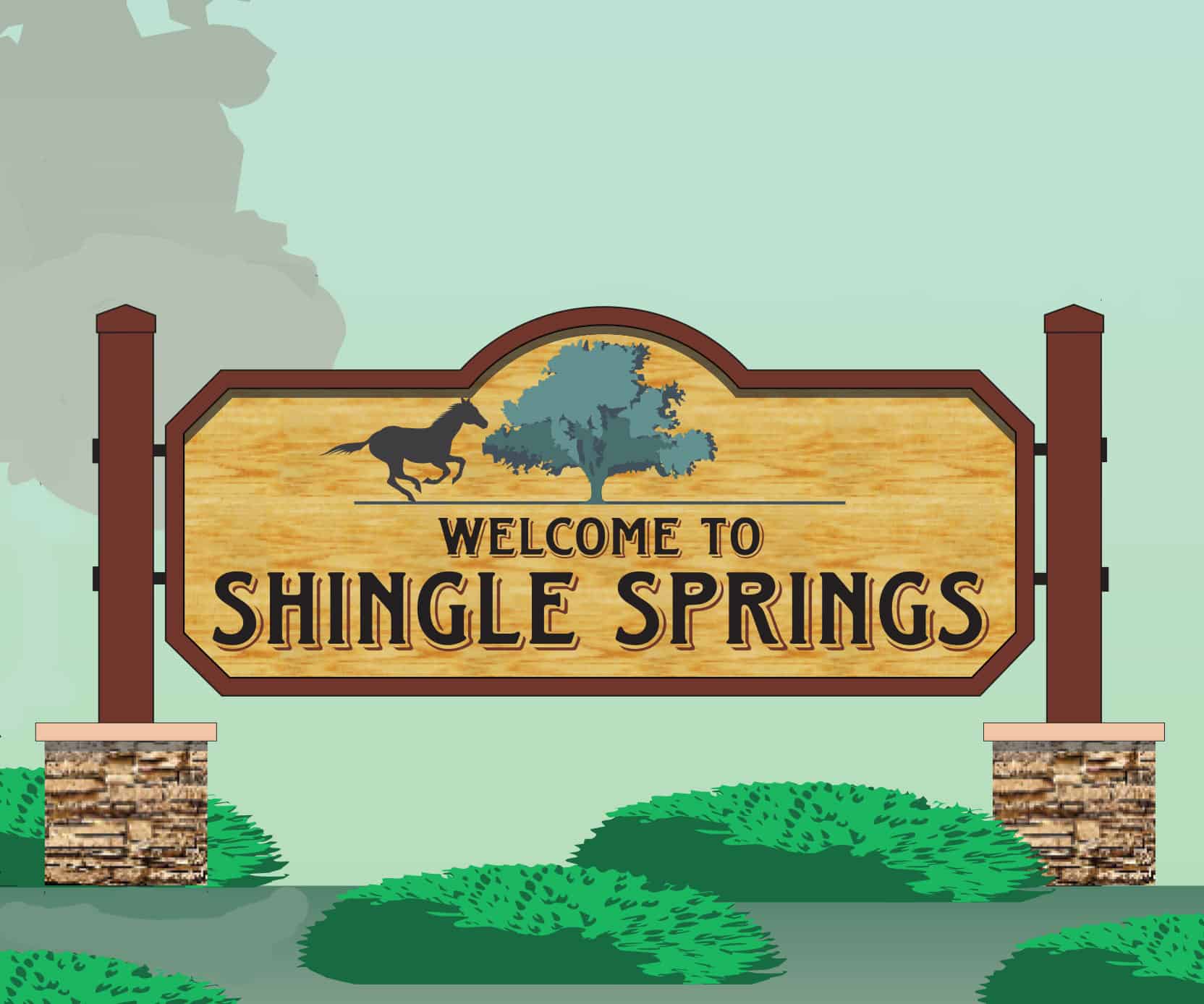 Shingle Springs Community Sign - Square